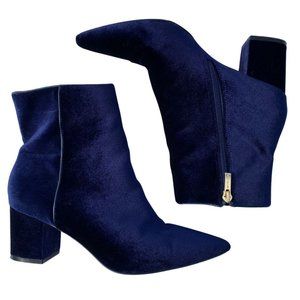 Steve Madden Bain Velvet Boots - 7.5M - Blue